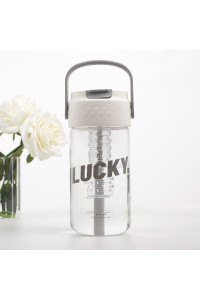 Butelis, vandens butelis su krepšeliu ir šiaudeliu 800 ML Lucky BD36-BD36