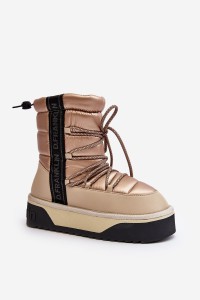 Women's Snow Boots On Thick Sole Vegan DFranklin DFSH371006 Beige-DFSH371006 BEIGE