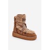 Waterproof Platform Vegan Snow Boots D.Franklin DFSH370004 Brown-DFSH370004 SAND