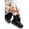 Women's Snow Boots with Lacing D.Franklin DFSH370006 Black-DFSH370006 SHINY BLACK