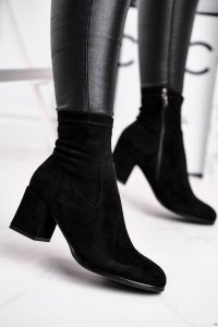 Women's Boots On Heel Black Merducio-20BT35-3070 BLK