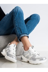 Baltos ir sidabro spalvos aukštos kokybės stilingi batai-HS151W