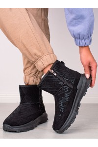 Šilti patogūs juodi UGG stiliaus batai-21SN26-4355B