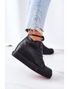 Juodi stilingi aukštos kokybės Big Star batai su platforma-EE274127 BLACK
