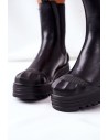 Juodi aukštos kokybės stilingi batai-C-199 BLACK