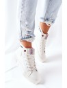 Balti suvarstomi Cross Jeans bateliai-II2R4022 WHITE
