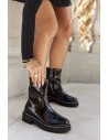 Aukštos kokybės juodi lakuotos odos batai Black Merellien-60-Y6 BLK