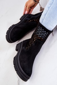 Aukštos kokybės natūralios verstos odos batai Nicole Black-2711/028 BLK