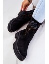 Aukštos kokybės natūralios verstos odos batai Nicole Black-2711/028 BLK