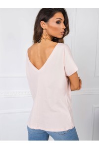 Šviesiai rožinė marškinėliai moterims-RV-TS-4662.04X