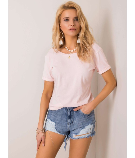 Šviesiai rožinė marškinėliai Basic Feel Good-RV-TS-5671.05P