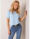 Šviesiai mėlyni marškinėliai Basic Feel Good-RV-TS-5671.05P