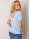 Šviesiai mėlyni marškinėliai Basic Feel Good-RV-TS-5671.05P