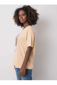 Smėlio spalvos marškinėliai moterims-PM-TS-SS21OX04.55