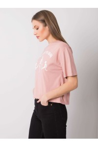 Šviesiai rožinė marškinėliai Rue Paris-157-TS-0086.60P