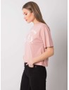 Šviesiai rožinė marškinėliai Rue Paris-157-TS-0086.60P