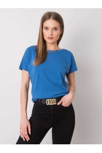 Tamsiai mėlyni marškinėliai moterims-RV-TS-4662.27P