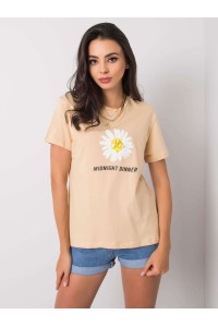 Smėlio spalvos marškinėliai moterims-PM-TS-SS21CA66.05