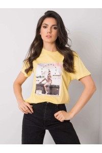 Geltoni marškinėliai moterims-PM-TS-SS21TX41.20